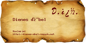 Dienes Ábel névjegykártya