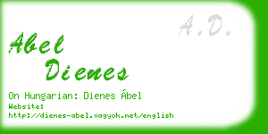 abel dienes business card